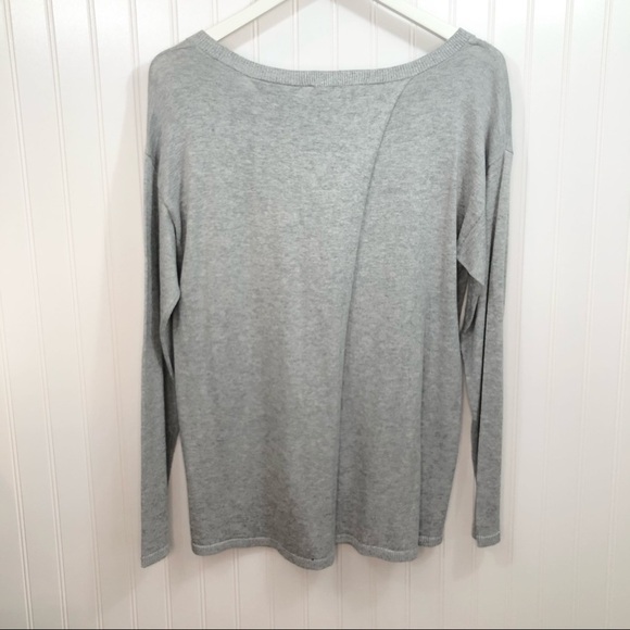 Vince Camuto Split Back Sweater Grey Sz M - Picture 3 of 13